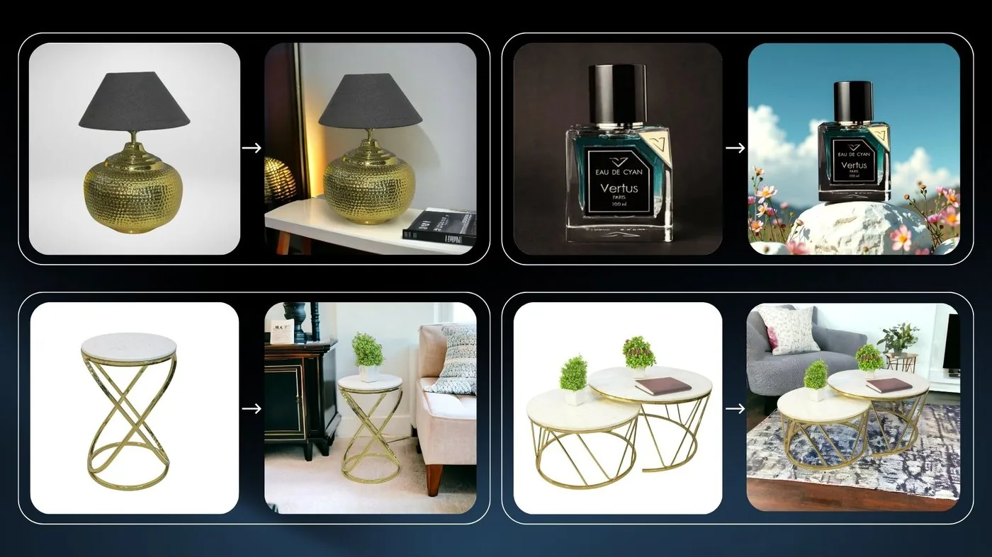 AI-generated before and after product transformation, example 2