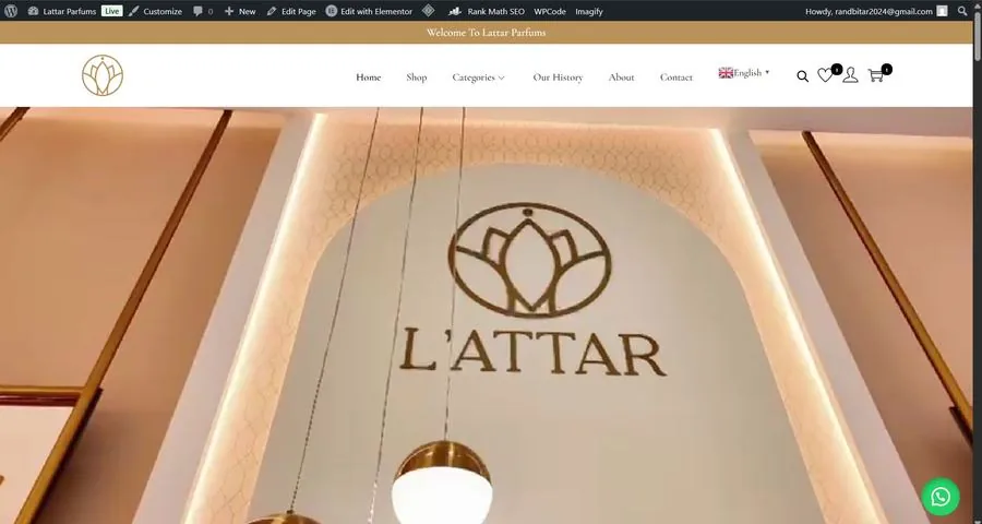 Lattar Parfums Website