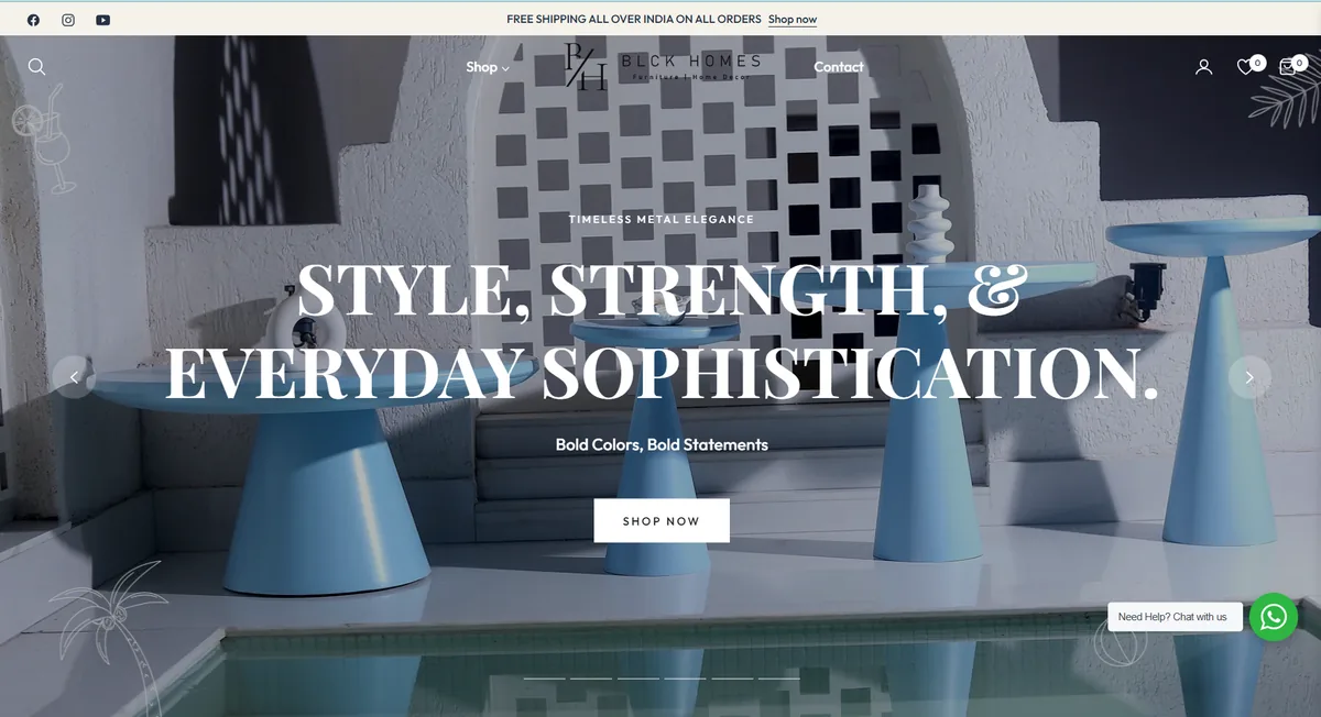 BLCK Homes Website Homepage
