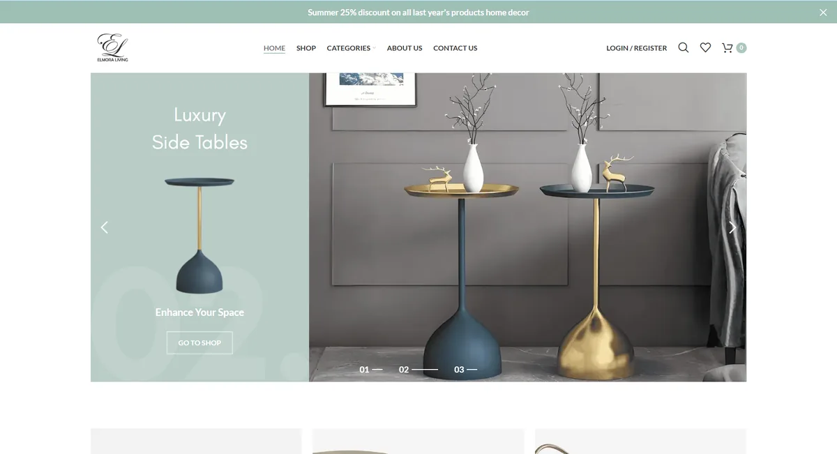Elmora Living Homepage